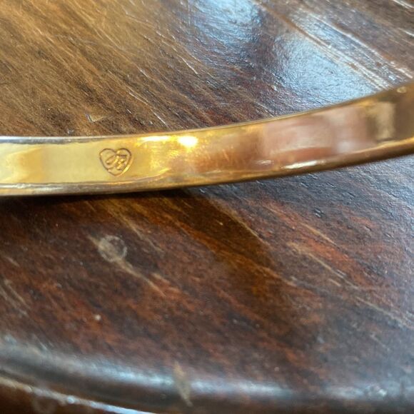 Brighton silver contemporary “be mine” Valentine’s Day slim bangle bracelet - Picture 4 of 5